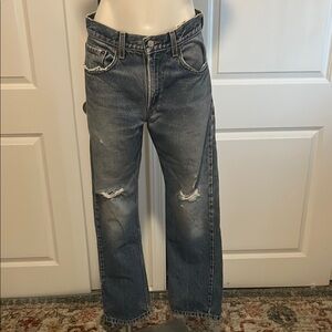 Men's Blue Distressed Jeans